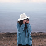 Load image into Gallery viewer, Gossifan Lady Fashion Wide Brim Felt Fedora Panama Hat with Ring Belt A-White
