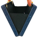 Load image into Gallery viewer, Boutique De FGG Retro Crystal Clutch Purses for Women Luxury Rhinestone Evening Bag Novelty Formal Party Clutch Handbag,Mini,Navy American Passport
