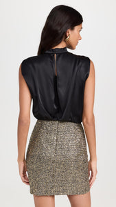 Amanda Uprichard Women's Brantley Mini Dress, Gold/Black, XS