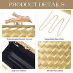 Load image into Gallery viewer, CHUNLI Clutch Purses for Women Evening/Wedding Chic Woven Bag Formal PU Leather Purse Designer Handbags for Women
