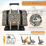 Load image into Gallery viewer, Expandable Travel Duffle Bag, Waterproof Weekender Overnight Bags for Women Men Hospital Bag for Women Labor Delivery Carry on Bag with Toiletry Bag for Travel Gym Airplanes(Leopard, X-Large)
