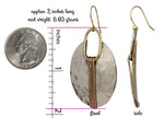 Load image into Gallery viewer, SPUNKYsoul Boho Earrings for Women Gold Silver Copper Dangle Oval or Round Ethnic Trendy Western Hammered Handmade Jewelry (Silver Gold Copper)
