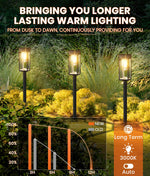 Load image into Gallery viewer, ALFIOT Solar Pathway Lights Outdoor,8 Pack Bright Solar Lights Outdoor,IP65 Waterproof Solar Garden Lights Solar Powered Landscape Lighting for Yard Patio Walkway Driveway Pathway (Warm White)
