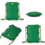 Load image into Gallery viewer, Montana West Small Crossbody Bags for Women Trendy Quilted Cell Phone Purse Chain Wallet Bag MWC-1412GN
