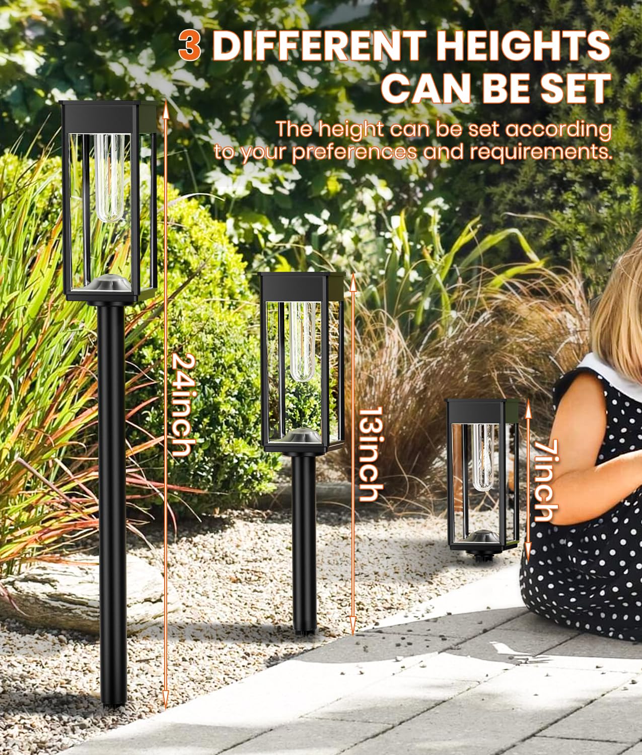 ALFIOT Solar Pathway Lights Outdoor,8 Pack Bright Solar Lights Outdoor,IP65 Waterproof Solar Garden Lights Solar Powered Landscape Lighting for Yard Patio Walkway Driveway Pathway (Warm White)