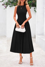 Load image into Gallery viewer, PRETTYGARDEN Spring Casual Dresses for Women 2026 Summer Business Work Midi Sleeveless A Line Pleated Cocktail Dress(Black,Medium)
