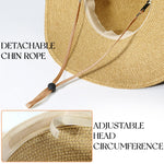 Load image into Gallery viewer, Beach Hats for Women, Straw Sun Hat with Wide Brim, Summer Floppy Beach Hats for Women, Packable Floppy Straw Garden Hat
