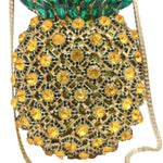 Load image into Gallery viewer, Boutique De FGG Pineapple Crystal Evening Bags and Clutches for Women Formal Dinner Purses Party Rhinestones Handbags (Multicoloured 1,Mini)
