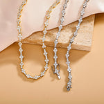 Load image into Gallery viewer, TOPGRILLZ Tennis Necklace for Women Choker Chain Necklace 14K Gold Plated 5mm Dainty Diamond Tennis Chain 16-24 Inches Gold Jewelry（Gold, 18IN
