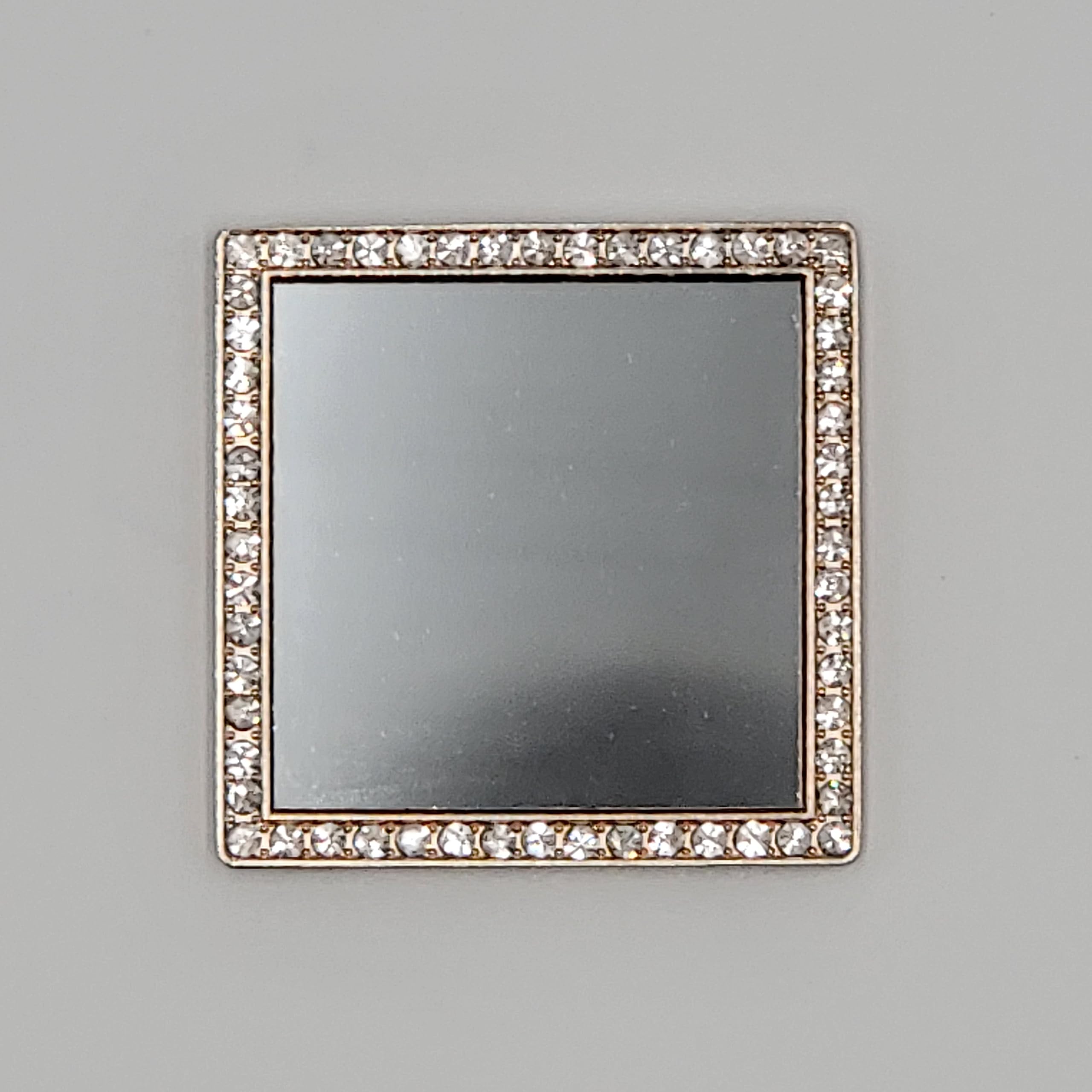 Wireless City Diamond Bling Makeup Mirror for Phone Case - Rose Gold, Stick-On Vanity Mirror with Cubic Zirconia Stones, Universal Fit, Perfect for Selfies and Makeup Touch-Ups