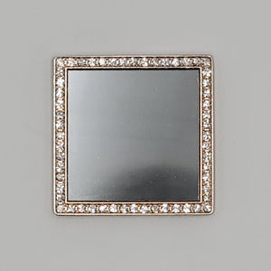 Wireless City Diamond Bling Makeup Mirror for Phone Case - Rose Gold, Stick-On Vanity Mirror with Cubic Zirconia Stones, Universal Fit, Perfect for Selfies and Makeup Touch-Ups