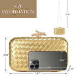 Load image into Gallery viewer, CHUNLI Clutch Purses for Women Evening/Wedding Chic Woven Bag Formal PU Leather Purse Designer Handbags for Women

