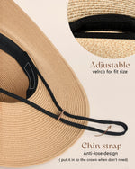 Load image into Gallery viewer, FURTALK Womens Sun Straw Hat Wide Brim UPF 80 Summer Hat Foldable Packable Floppy Beach Hats for Women
