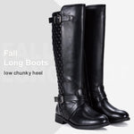 Load image into Gallery viewer, Jeossy Women's Black Knee High Ridng Boots, Metal Buckle Boot, 950 Size 8.5 US (DJY950 black 08.5)
