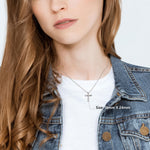 Load image into Gallery viewer, KRKC&amp;CO Moissanite Cross Necklaces for Women: Petite 1.4ct D-Color VVS1, 925 Sterling Silver, Dainty Hypoallergenic Pave-Set Cross Pendant Chain, Gift for Birthday Anniversary, Luxurious Gift Box
