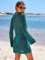 Load image into Gallery viewer, ANRABESS Women Beach Crochet Cover Ups Summer Knit Swimwear Mesh Bathing Suit Hollow Out Dress 2025 Vacation Swimsuit
