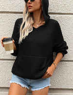 Load image into Gallery viewer, Yimoon Women’s Star Hoodies Y2k Sweater Oversized Graphic Aesthetic 90s Sweatshirt Knit Crewneck Long Sleeve Vintage Pullover Tops (Black-S)
