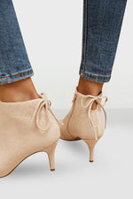 Load image into Gallery viewer, Womens Pointed Toe Heels Ankle Booties Kitten Stiletto Bowtie Strappy Fall Dress Boots Shoes
