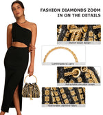Load image into Gallery viewer, Sweetovo Sparkly Diamond Evening Bag Clutch Purses for Women Rhinestone Purse Glitter Handbag for Party Prom Cocktail Wedding (Black)
