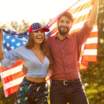 Load image into Gallery viewer, Hercicy 3pcs American Flag Hats Women 250th Anniversary Patriotic Baseball Trucker Caps for USA Memorial Independence Day(Red White Blue,Classic)
