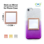 Load image into Gallery viewer, Wireless City Diamond Bling Makeup Mirror for Phone Case - Rose Gold, Stick-On Vanity Mirror with Cubic Zirconia Stones, Universal Fit, Perfect for Selfies and Makeup Touch-Ups
