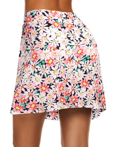 Ekouaer Women's Tennis Tkirts with Shorts High Waisted Athletic Golf Skorts Tennis Tkirts Printed Floral Small