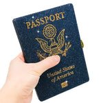 Load image into Gallery viewer, Boutique De FGG Retro Crystal Clutch Purses for Women Luxury Rhinestone Evening Bag Novelty Formal Party Clutch Handbag,Mini,Navy American Passport

