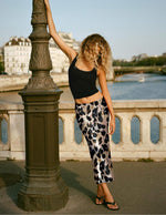 Load image into Gallery viewer, Zeagoo Womens Leopard Skirt Fall Skirts for Women Trendy Silk Midi Skirts High Waisted Skirt M
