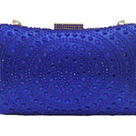 Load image into Gallery viewer, Crystal Box Clutch Rhinestone Handbags For Women Party Purse Wedding Evening Bag(blue)
