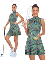 Load image into Gallery viewer, Cucuchy Womens Golf Tennis Dress Sleeveless Athletic Sports Workout Dresses with Shorts and Pockets
