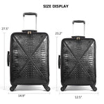Load image into Gallery viewer, feilario Croco trolly luggage with spinner wheel softside suitcase lightweight checked bag
