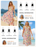 Load image into Gallery viewer, GRACE KARIN 2026 Women's Spaghetti Vacation Sundress Summer Beach Flowy Boho Floral Maxi Dresses with Pockets Black Pink Floral M
