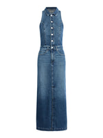 Load image into Gallery viewer, HUDSON Women&#39;s Sleeveless Collared Halter Neck Utility Dress with Pockets, Riches
