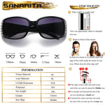Load image into Gallery viewer, SANARITA Sunglasses Women y2k Polarized Oversized Classic Ladies UV400 Protection Big Sunnies Driving Sun Glasses Shopping Sport Shades(Black)
