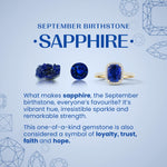 Load image into Gallery viewer, Angara Natural 1 Ct Blue Sapphire and 0.27 Ct Diamond Halo Pendant Necklace for Women in 14K White Gold (Grade-AA | Size-6mm) | September Birthstone, Birthday, Anniversary Jewelry Gift For Women
