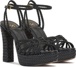 Load image into Gallery viewer, Vince Camuto Women's Samlee Strappy Platform High Heel Sandals, Black, 6.5 Medium
