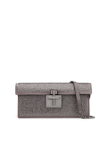 Load image into Gallery viewer, Oscar de la Renta, Pave Crystal Alibi Clutch, Smoke/Gunmetal
