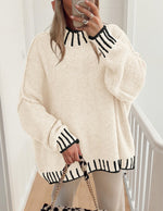 Load image into Gallery viewer, PRETTYGARDEN Women&#39;s 2025 Fall Oversized Pullover Sweaters Long Sleeve Mock Neck Chunky Knit Jumper Tops Winter Clothing (White,Medium)
