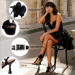 Load image into Gallery viewer, LACIKOSZ Black Heels Walking Sandals Women Comfy High Heels Dress Shoes Women Stiletto Sexy Strappy Heels
