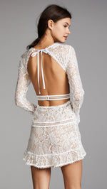 Load image into Gallery viewer, For Love &amp; Lemons Women&#39;s Emerie Cutout Dress, White, L
