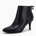Load image into Gallery viewer, Womens Pointed Toe Heels Ankle Booties Kitten Stiletto Bowtie Strappy Fall Dress Boots Shoes
