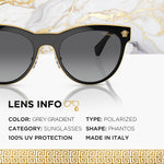 Load image into Gallery viewer, Versace VE2198 PHANTOS Shape POLARIZED Sunglasses with Luxury Eyewear kit
