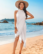 Load image into Gallery viewer, Eicolorte Cover Up Skirt Open Front Swimsuit Wrap Cover Ups Summer Beach Skirts With Slit For Women
