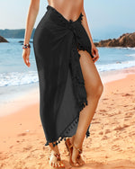 Load image into Gallery viewer, Eicolorte Cover Up Skirt Open Front Swimsuit Wrap Cover Ups Summer Beach Skirts With Slit For Women
