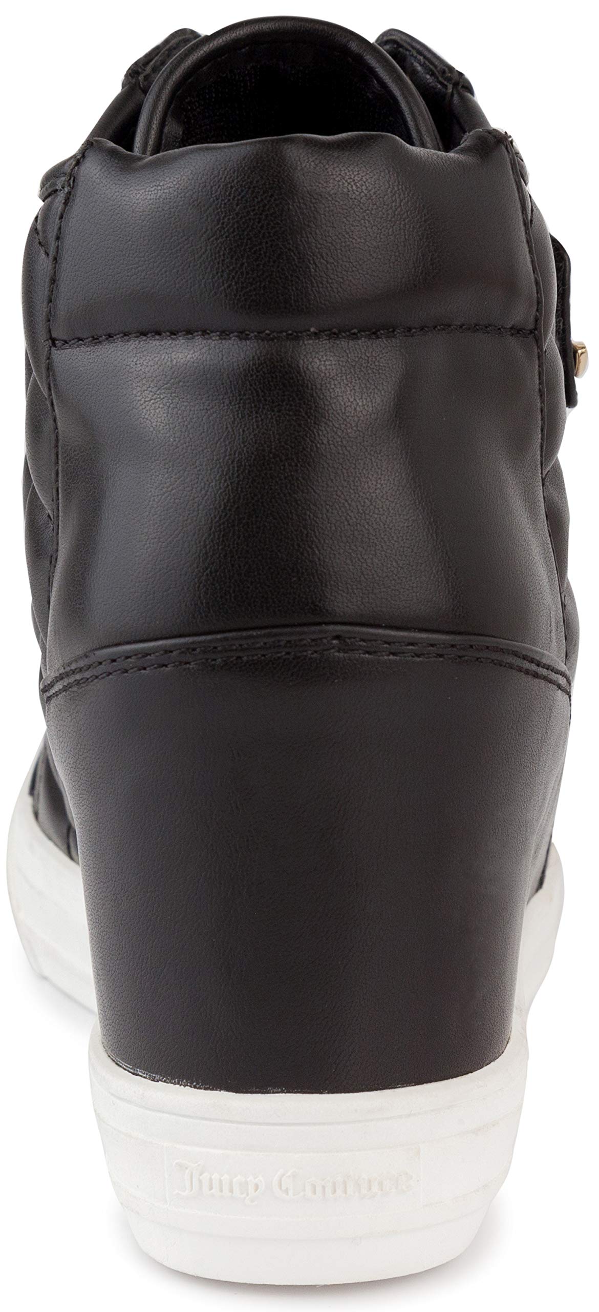 Juicy Couture Womens Wedge Sneakers High Top Womens Sneakers with Wedge, Wedgies Sneakers for Women-Journey 8 Black
