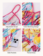 Load image into Gallery viewer, GRACE KARIN 2026 Women's Spaghetti Vacation Sundress Summer Beach Flowy Boho Floral Maxi Dresses with Pockets Orange White Floral M
