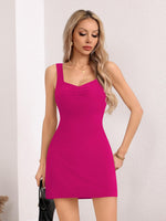 Load image into Gallery viewer, Missufe Women's Summer Sleeveless Party Short Dress Sweetheart Neck A Line Club Dresses(Pink, S)
