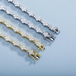 Load image into Gallery viewer, TOPGRILLZ Tennis Necklace for Women Choker Chain Necklace 14K Gold Plated 5mm Dainty Diamond Tennis Chain 16-24 Inches Gold Jewelry（Gold, 18IN
