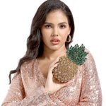 Load image into Gallery viewer, Boutique De FGG Pineapple Crystal Evening Bags and Clutches for Women Formal Dinner Purses Party Rhinestones Handbags (Multicoloured 1,Mini)
