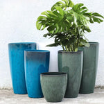 Load image into Gallery viewer, MinCHI257 24,21,11 Inch Large Plastic Planters with Drainage Hole and Saucer - Set of 3 Tall Plant Pots Indoor Flower Pot Tall Round Planters Outdoor Large Tall Planter
